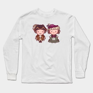 Kawaii King Louie XVI & Marie Antoinette Characters Long Sleeve T-Shirt